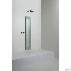 Sunshower Plus L Round Infrarood En UV-licht 185x33 Cm Inbouw - Opbouw Vlak Of Hoek Organic Grey -Sealkin Badkamermeubilair Winkel sunshower oneplus l organic grey inbouw uit geheel 2