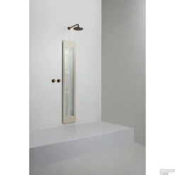 Sunshower One L Round Infrarood 185x33 Cm Inbouw - Opbouw Vlak Of Hoek Sand White -Sealkin Badkamermeubilair Winkel sunshower oneplus l sand inbouw uit geheel