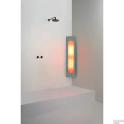 Sunshower One M Round Infrarood 140x33 Cm Inbouw - Opbouw Vlak Of Hoek Organic Grey -Sealkin Badkamermeubilair Winkel sunshower oneplus m organic grey hoek ir geheel