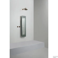 Sunshower Plus M Round Infrarood En UV-licht 140x33 Cm Inbouw - Opbouw Vlak Of Hoek Organic Grey -Sealkin Badkamermeubilair Winkel sunshower oneplus m organic grey opbouw uit geheel 2