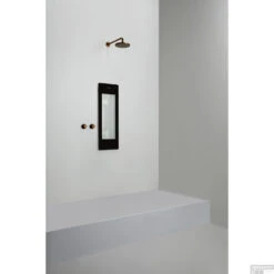 Sunshower One S Round Infrarood 95x33 Cm Inbouw - Opbouw Vlak Of Hoek Black -Sealkin Badkamermeubilair Winkel sunshower oneplus s black inbouw uit geheel