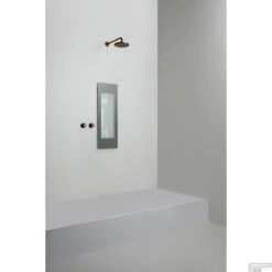 Sunshower Plus S Round Infrarood En UV-licht 95x33 Cm Inbouw - Opbouw Vlak Of Hoek Organic Grey -Sealkin Badkamermeubilair Winkel sunshower oneplus s organic grey inbouw uit geheel 2