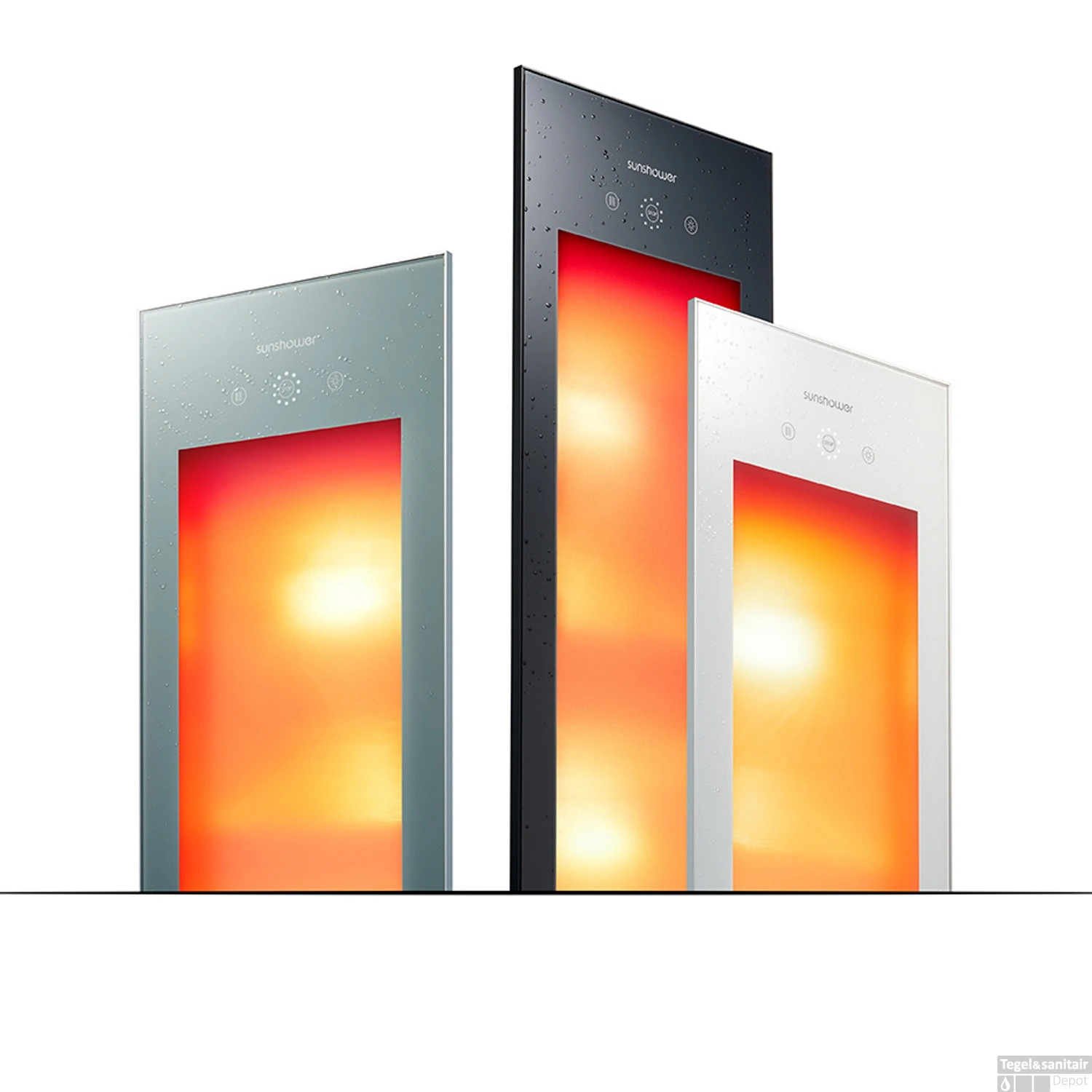 Sunshower Pure 2.0 Grey Infrarood Inbouwapparaat 19.9x61.9x10 Cm Half Body Aluminium Grijs 5 Sunshower Pure 2.0 Grey Infrarood Inbouwapparaat 19.9x61.9x10 Cm Half Body Aluminium Grijs - Afbeelding 3