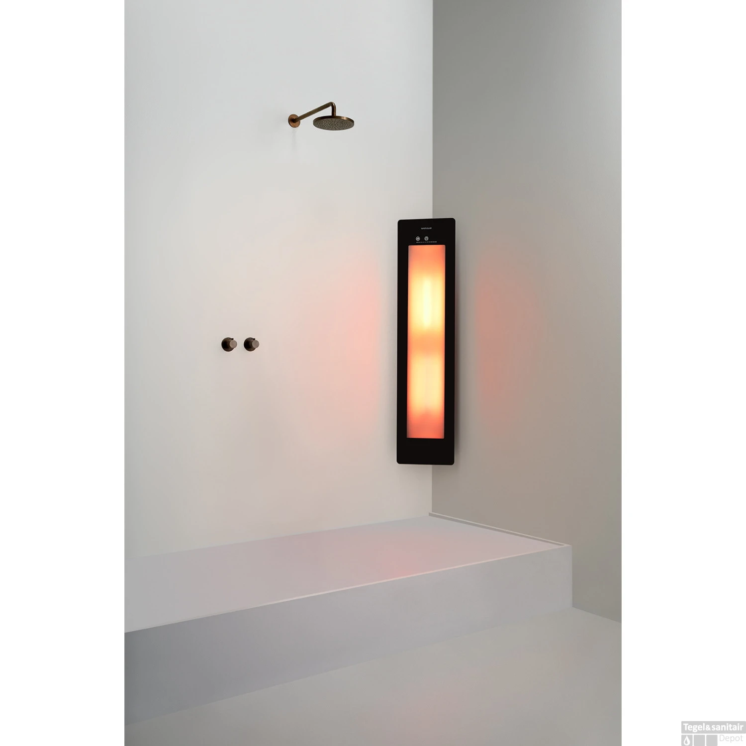 Sunshower One M Round Infrarood 140x33 Cm Inbouw - Opbouw Vlak Of Hoek Black 5 Sunshower One M Round Infrarood 140x33 Cm Inbouw - Opbouw Vlak Of Hoek Black - Afbeelding 3