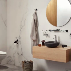 Tandenborstelhouder Haceka Aspen Dubbel Glas Met Mat Zwart -Sealkin Badkamermeubilair Winkel tandenborstelhouder haceka aspen dubbel glas met mat zwart sfeer1