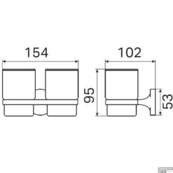 Tandenborstelhouder Haceka Aspen Dubbel Glas Met Mat Zwart -Sealkin Badkamermeubilair Winkel tandenborstelhouder haceka aspen dubbel glas met mat zwart tec