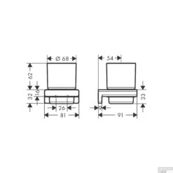 Tandenborstelhouder HansGrohe AddStoris Geborsteld Brons -Sealkin Badkamermeubilair Winkel tandenborstelhouder hansgrohe addstoris tech 1