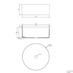 Waskom Cipi Index Tinta 42x16cm Alpine Snow 11 Waskom Cipi Index Tinta 42x16cm Alpine Snow -Sealkin Badkamermeubilair Winkel tec 5