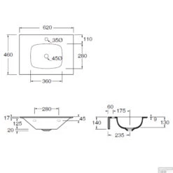 Wastafel Salenzi Nur 62x46 Cm Keramiek Mat Zwart 1 Kraangat (incl. Bijpassende Afvoerplug) 7 Wastafel Salenzi Nur 62x46 Cm Keramiek Mat Zwart 1 Kraangat (incl. Bijpassende Afvoerplug) -Sealkin Badkamermeubilair Winkel tech62 3
