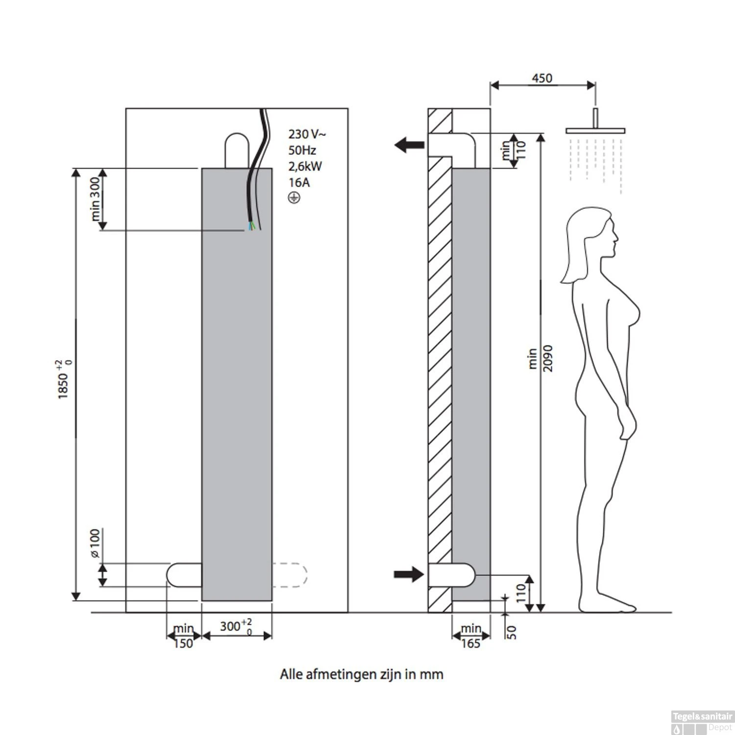 Sunshower Deluxe White UV En Infrarood Inbouwapparaat 32x187x16 Cm Aluminium Wit 10 Sunshower Deluxe White UV En Infrarood Inbouwapparaat 32x187x16 Cm Aluminium Wit - Afbeelding 8