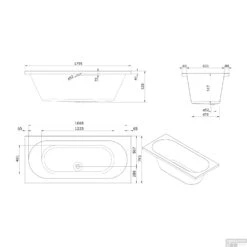 Whirlpool Boss & Wessing Urby Silent 2 180x80cm Enkel Systeem 9 Whirlpool Boss & Wessing Urby Silent 2 180x80cm Enkel Systeem -Sealkin Badkamermeubilair Winkel technische tekening urby 180x80 tech