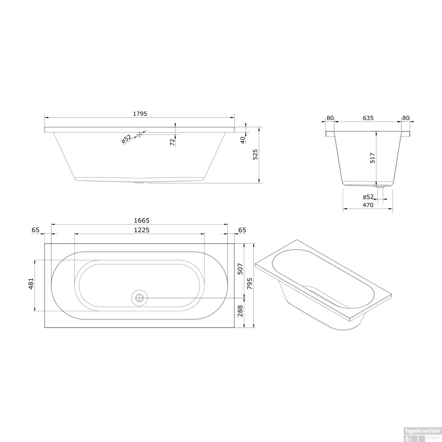 Whirlpool Boss & Wessing Urby Silent 2 180x80cm Enkel Systeem 6 Whirlpool Boss & Wessing Urby Silent 2 180x80cm Enkel Systeem - Afbeelding 4
