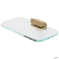 Planchet En Zeephouder Geesa Shift Geborsteld Goud Met Transparant Glas