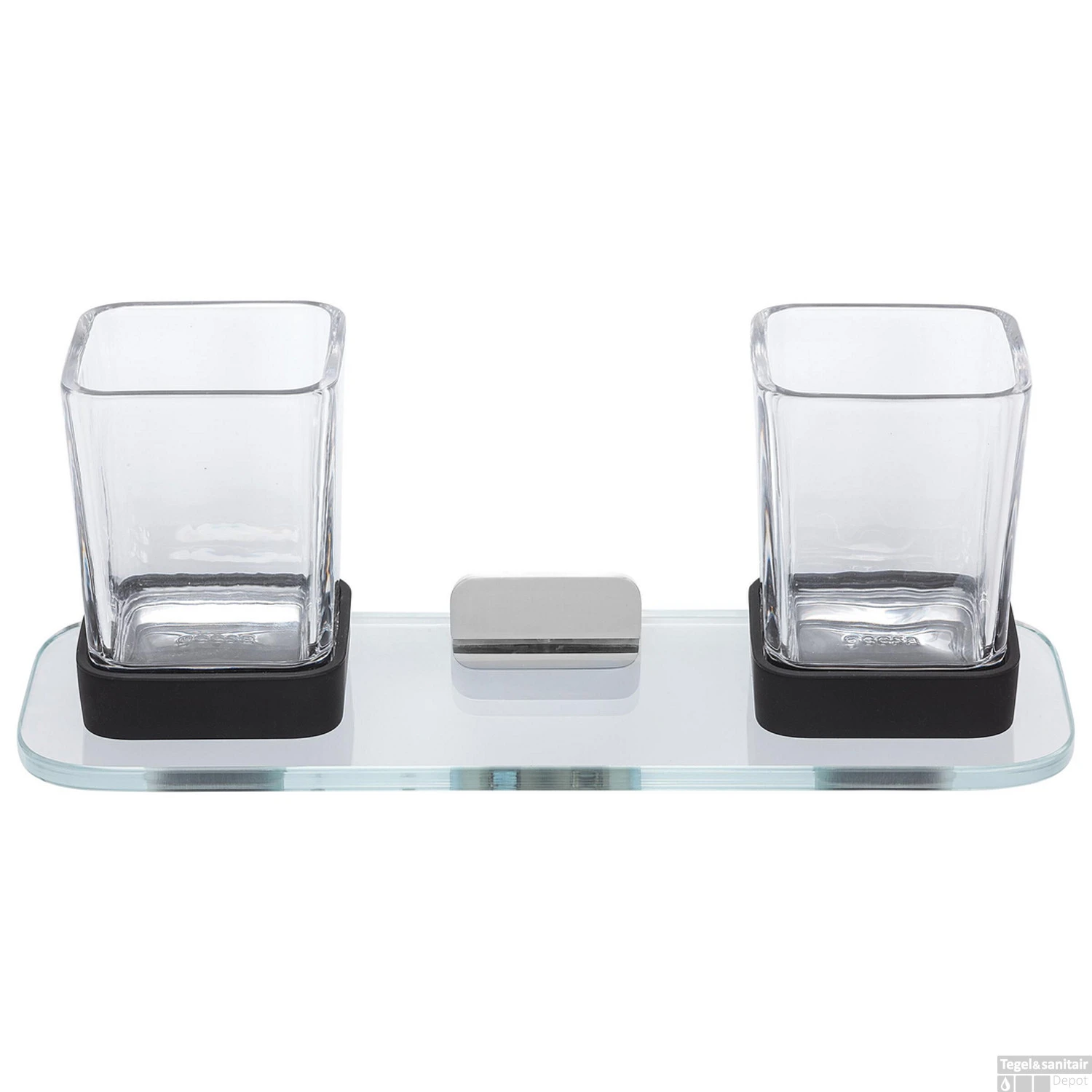 Glashouder Met Planchet Dubbel Geesa Shift Chroom 3 Glashouder Met Planchet Dubbel Geesa Shift Chroom