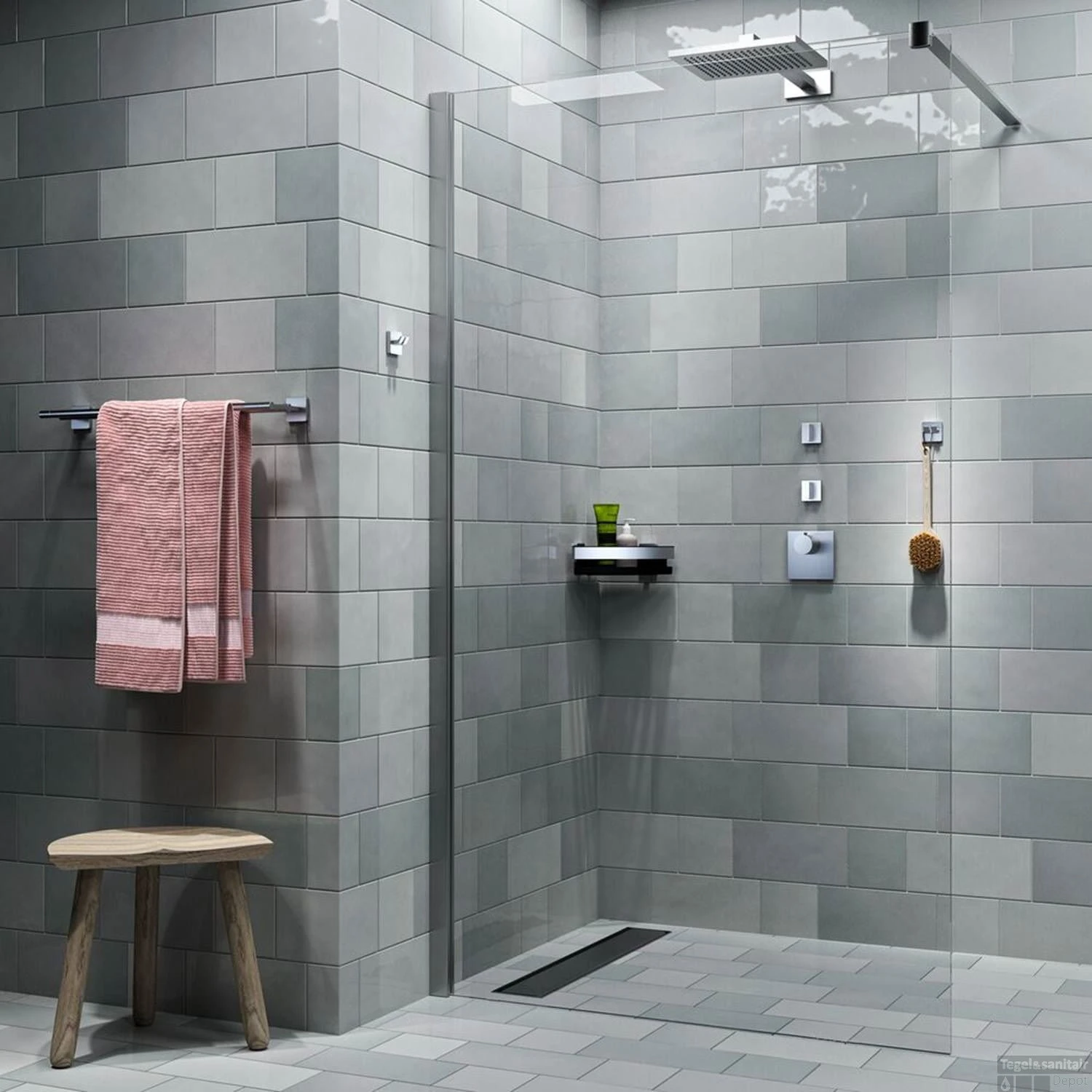 Tiger Dock Handdoekenrek Dubbel RVS Geborsteld 5x60x12.5 Cm 5 Tiger Dock Handdoekenrek Dubbel RVS Geborsteld 5x60x12.5 Cm - Afbeelding 3