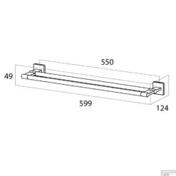 Tiger Dock Dubbel Chroom 5x60x12.5 Cm -Sealkin Badkamermeubilair Winkel tiger dock dubbel rvs geborsteld 5x60x12.5 cm tech 1