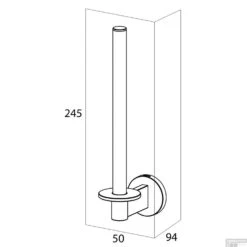 Tiger Noon Reserverolhouder Mat Zwart 24x5x9.5 Cm -Sealkin Badkamermeubilair Winkel tiger noon reserverolhouder mat zwart 24x5x9.5 cm tech