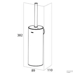 Tiger Noon Toiletborstel Met Houder Wandmodel Chroom 9x11x38 Cm -Sealkin Badkamermeubilair Winkel tiger noon toiletborstel met houder vrijstaand chroom 9x11x38 cm tech