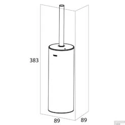 Tiger Noon Toiletborstel Met Houder Vrijstaand Mat Zwart 9x9x38 Cm -Sealkin Badkamermeubilair Winkel tiger noon toiletborstel met houder vrijstaand mat zwart tech 1