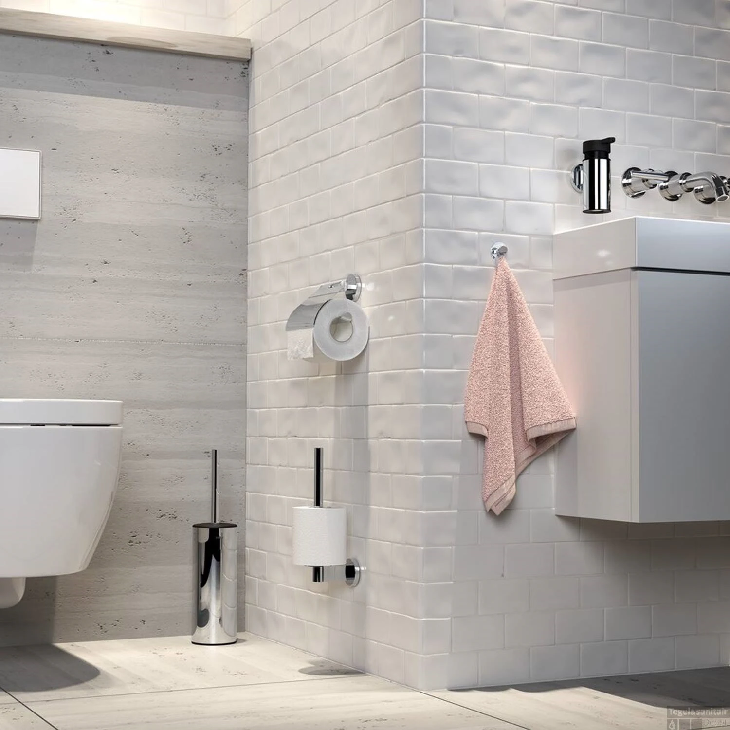 Tiger Noon Zeepdispenser Klein Wandmodel Chroom 12x9.5x5 Cm 6 Tiger Noon Zeepdispenser Klein Wandmodel Chroom 12x9.5x5 Cm - Afbeelding 4