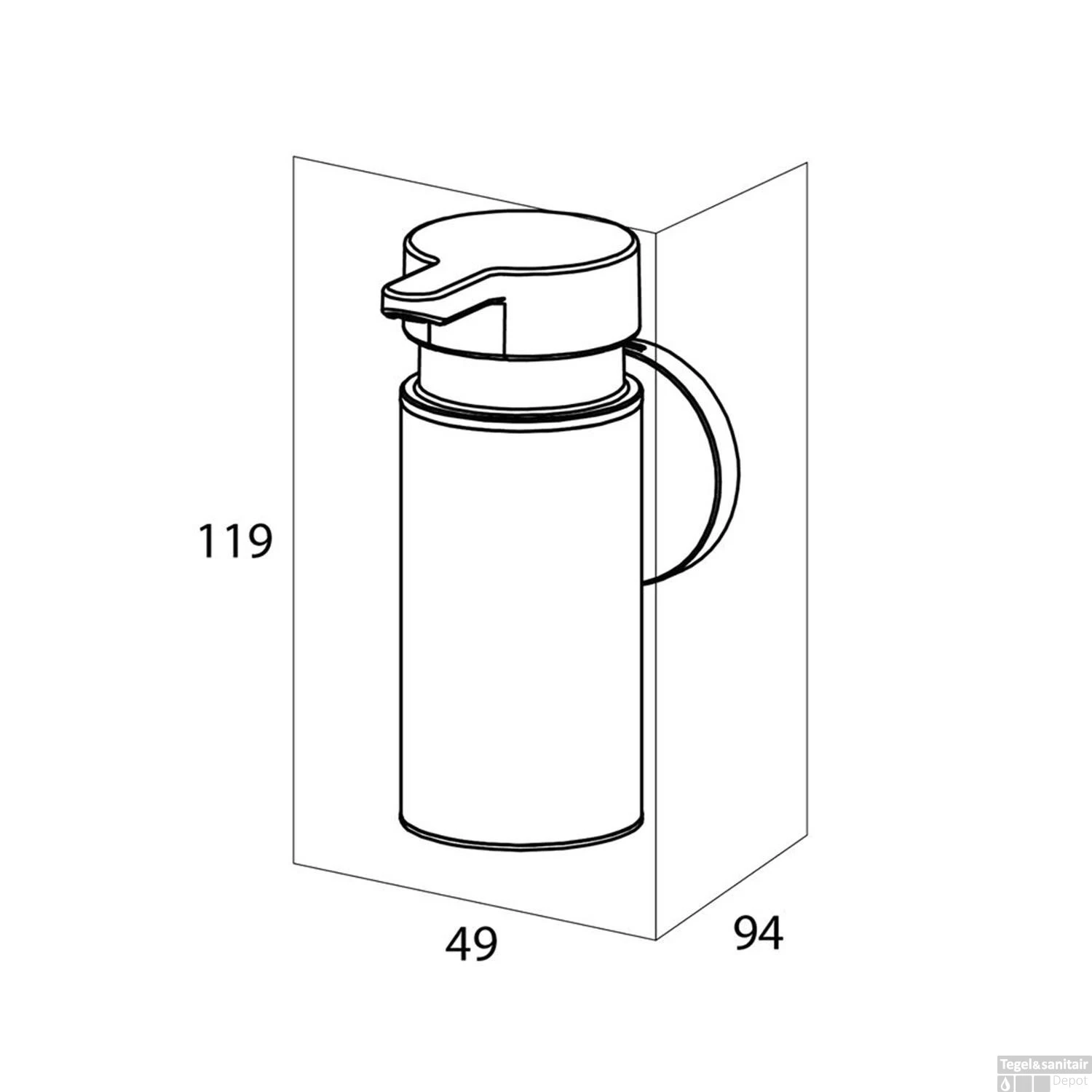Tiger Noon Zeepdispenser Klein Wandmodel Chroom 12x9.5x5 Cm 7 Tiger Noon Zeepdispenser Klein Wandmodel Chroom 12x9.5x5 Cm - Afbeelding 5