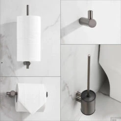 Toiletaccessoires Set Boss & Wessing Academy Gunmetal -Sealkin Badkamermeubilair Winkel toiletaccessoiresset boss wessing academy gunmetal 2