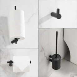 Toiletaccessoires Set Boss & Wessing Academy Mat Zwart -Sealkin Badkamermeubilair Winkel toiletaccessoiresset boss wessing academy mat zwart 2