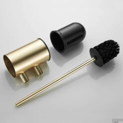 Toiletborstel Boss & Wessing Academy Geborsteld Messing -Sealkin Badkamermeubilair Winkel toiletborstel boss wessing academy messing 3