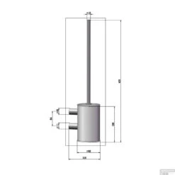 Toiletaccessoires Set Boss & Wessing Academy Geborsteld Messing -Sealkin Badkamermeubilair Winkel toiletborstel boss wessing academy tech 2 1 1 1