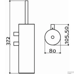 Toiletborstelgarnituur Clou Sjokker Wandmodel Chroom -Sealkin Badkamermeubilair Winkel toiletborstelgarnituur clou sjokker wandmodel chroom tech