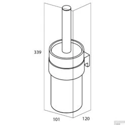 Toiletborstelhouder Tiger Bold Muur Glas/Mat Zwart 33.9 Cm -Sealkin Badkamermeubilair Winkel toiletrolhouder tiger bold zwart 289930746 tech