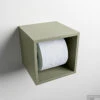 MONDIAZ Easy Toiletrolhouder CUBE 160 Solid Surface 16x16cm Kleur Army. Geschikt Voor Op En Inbouw. -Sealkin Badkamermeubilair Winkel toiletrolhouder 16 google 1 00010 18145013244412