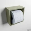 MONDIAZ Easy Toiletrolhouder CUBE 160 Solid Surface 16x8,6cm Kleur Army. Geschikt Voor Op En Inbouw. -Sealkin Badkamermeubilair Winkel toiletrolhouder 86 google 1 00010 18145013244513