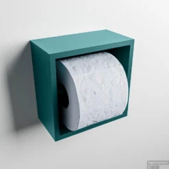 MONDIAZ Easy Toiletrolhouder CUBE 160 Solid Surface 16x8,6cm Kleur Smag. Geschikt Voor Op En Inbouw.
