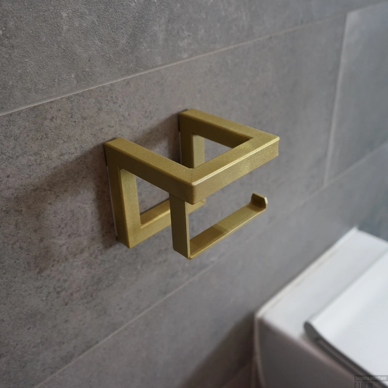 Toiletrolhouder BWS Demir 12x12x12 Cm Glitter Goud 5 Toiletrolhouder BWS Demir 12x12x12 Cm Glitter Goud - Afbeelding 3