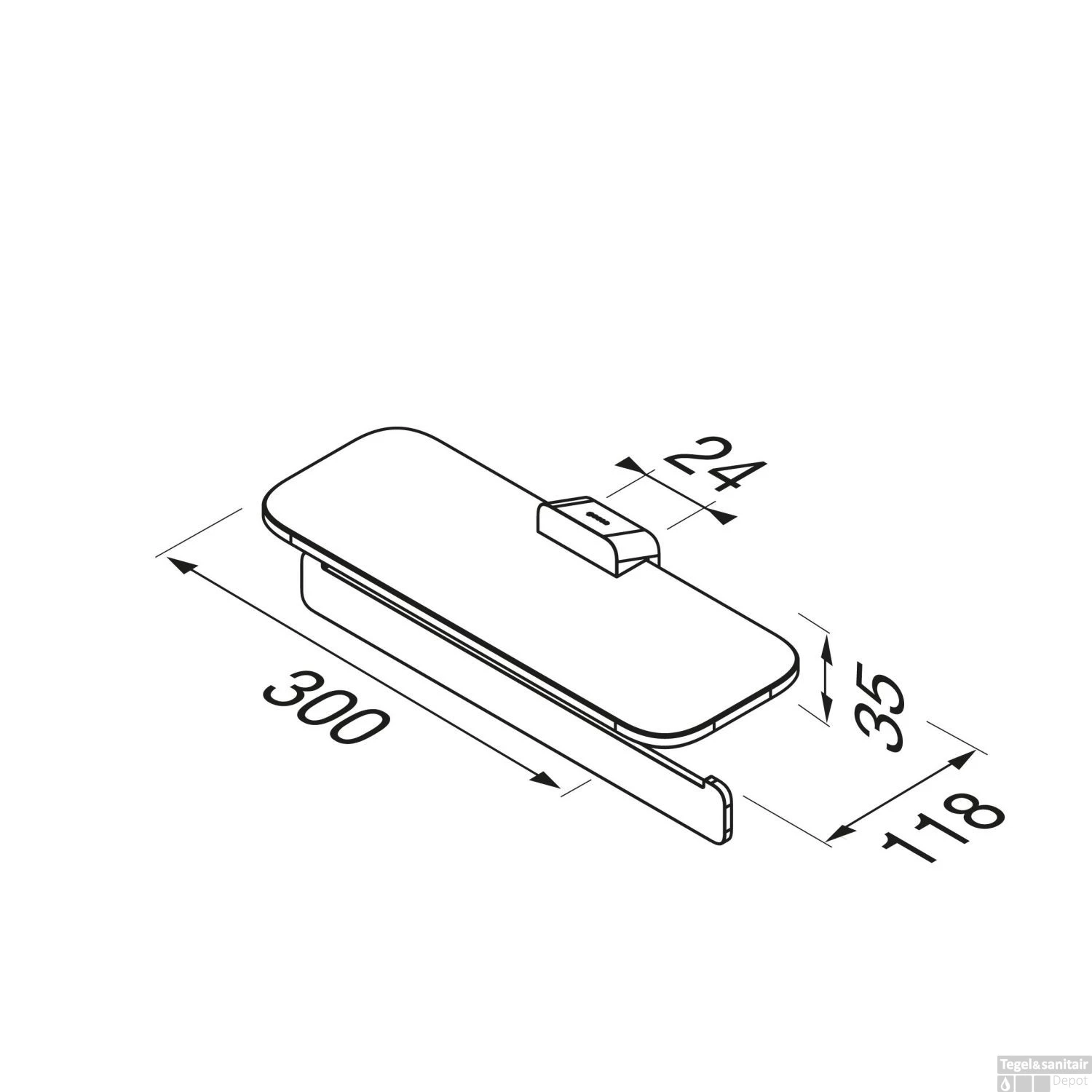 Toiletrolhouder Dubbel Geesa Shift Met Planchet Geborsteld RVS 8 Toiletrolhouder Dubbel Geesa Shift Met Planchet Geborsteld RVS - Afbeelding 6