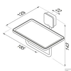Toiletrolhouder Geesa Topaz Met Planchet Mat Zwart -Sealkin Badkamermeubilair Winkel toiletrolhouder geesa topaz met planchet mat zwart tech
