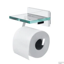 Toiletrolhouder Tiger Safira Met Klep Chroom Glas