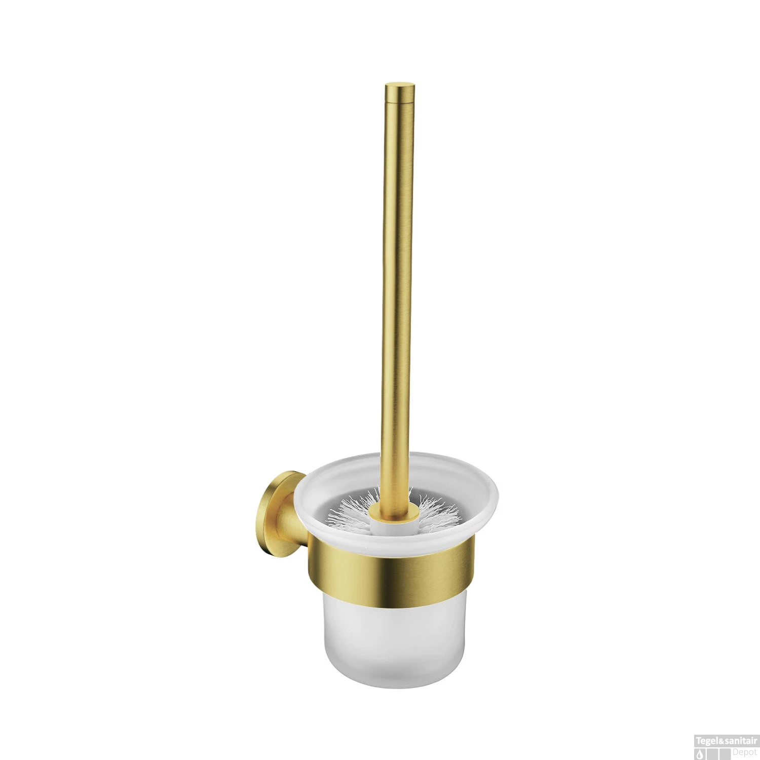 Toiletset Boss & Wessing Colorato Met Borstel, Haak En Toiletrolhouder Geborsteld Goud - Afbeelding 4