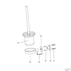 Toiletset Boss & Wessing Colorato Met Borstel, Haak En Toiletrolhouder Geborsteld Goud -Sealkin Badkamermeubilair Winkel toiletset boss wessing colorato met borstel haak en toiletrolhouder geborsteld goud toiletborstelhouder tech