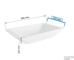 MONDIAZ TOPI Waskom Solid Surface 60cm Kleur Urban / Urban -Sealkin Badkamermeubilair Winkel topi maattekening 15663763194190 1