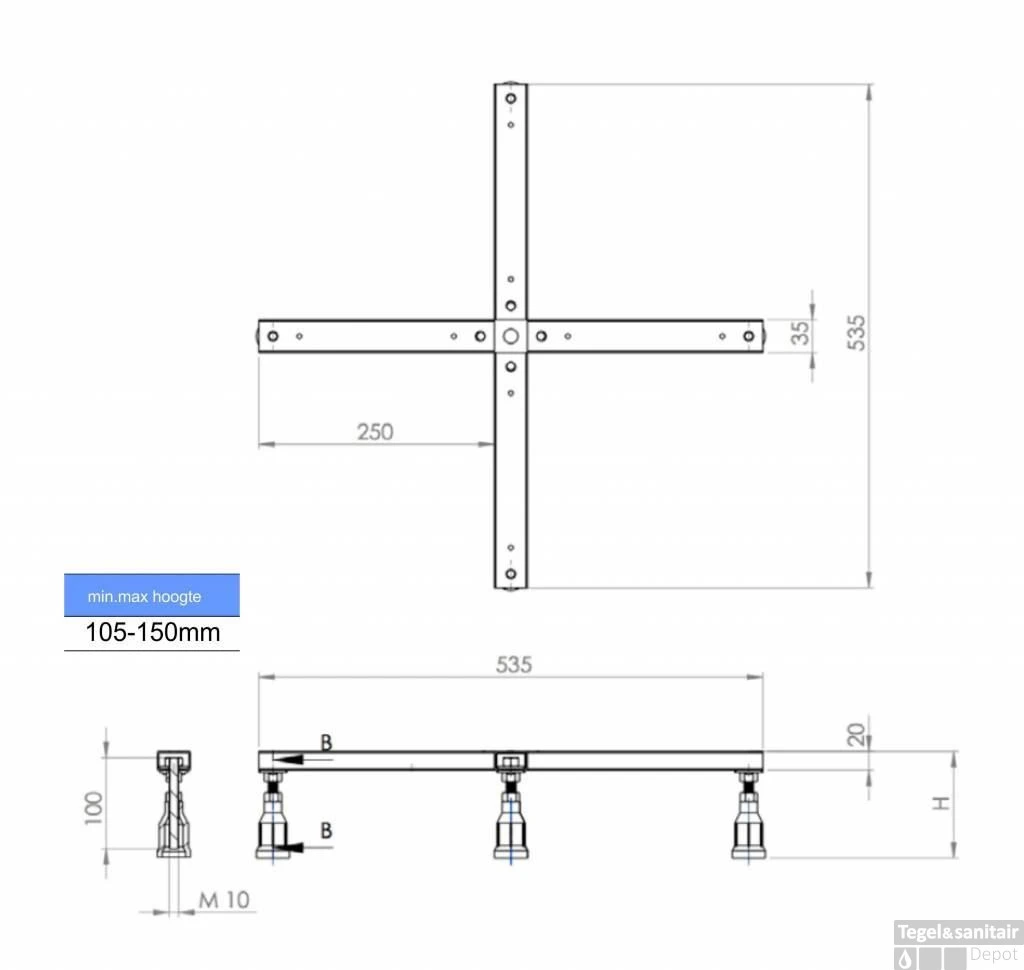 Universele 5-delige Luxe Douchebakpoten Set 4 Universele 5-delige Luxe Douchebakpoten Set - Afbeelding 2