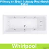 Ligbad Villeroy & Boch Subway 170x75 Cm Balboa Whirlpool Systeem Enkel