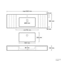 Opzet Wastafel Urbi Et Orbi Plura Uni 70 Beton 70x50x12 Cm Lichtgrijs -Sealkin Badkamermeubilair Winkel ut0140 opzet wastafel urbi et orbi plura uni 70 beton 70x50x12 cm lichtgrijs tech
