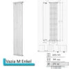 Designradiator Vazia M Enkel 1970 X 304 Mm Wit Structuur -Sealkin Badkamermeubilair Winkel vazia m enkel 1970 x 304 1