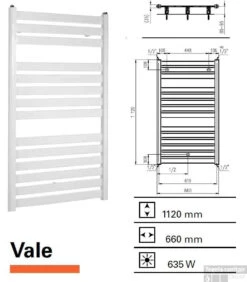 Designradiator Vale 1120 X 660 Mm Donker Grijs Structuur