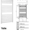 Handdoekradiator Vale 1120 X 660 Mm Zilver Metallic -Sealkin Badkamermeubilair Winkel vela1120660 6