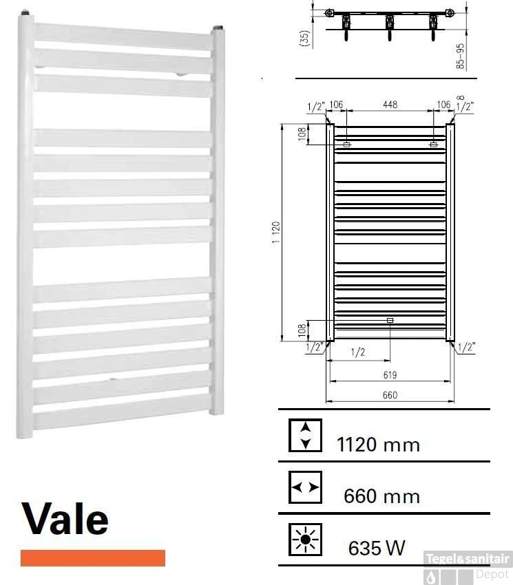 Handdoekradiator Vale 1120 X 660 Mm Zilver Metallic 3 Handdoekradiator Vale 1120 X 660 Mm Zilver Metallic