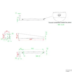 Verborgen Beugels Gliss Shelves Chroom (2 Stuks) -Sealkin Badkamermeubilair Winkel verborgen beugels gliss shelves chroom tech