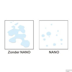 Douchecabine Wiesbaden 1 Schuifdeur 120x90cm 8mm NANO Coating -Sealkin Badkamermeubilair Winkel verschil met en zonder nano 1 4